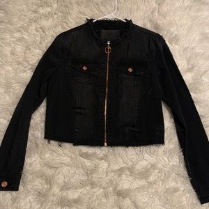 Fashion Nova Rosanna Denim Jacket in Black